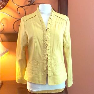 Fantazia Yellow Faux Leather Jacket